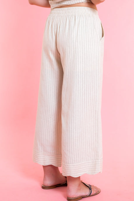 Coastal Charm Oatmeal Pants