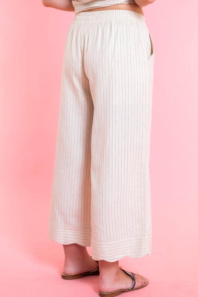 Coastal Charm Oatmeal Pants