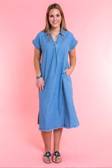 Hadley Rae Denim Midi Dress