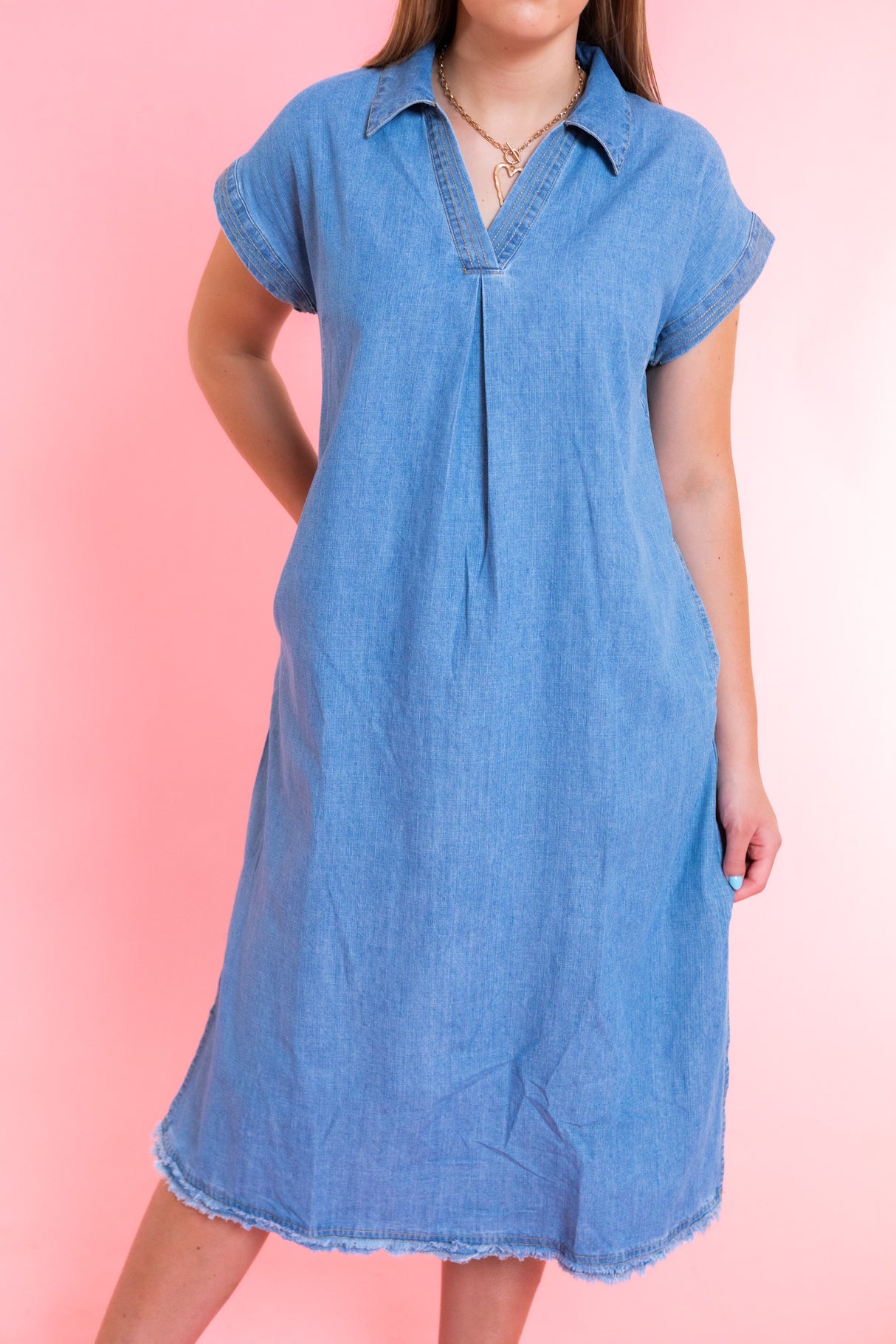 Hadley Rae Denim Midi Dress