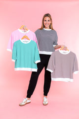 Hallie Stripe Lounge Top
