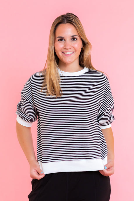 Hallie Stripe Lounge Top