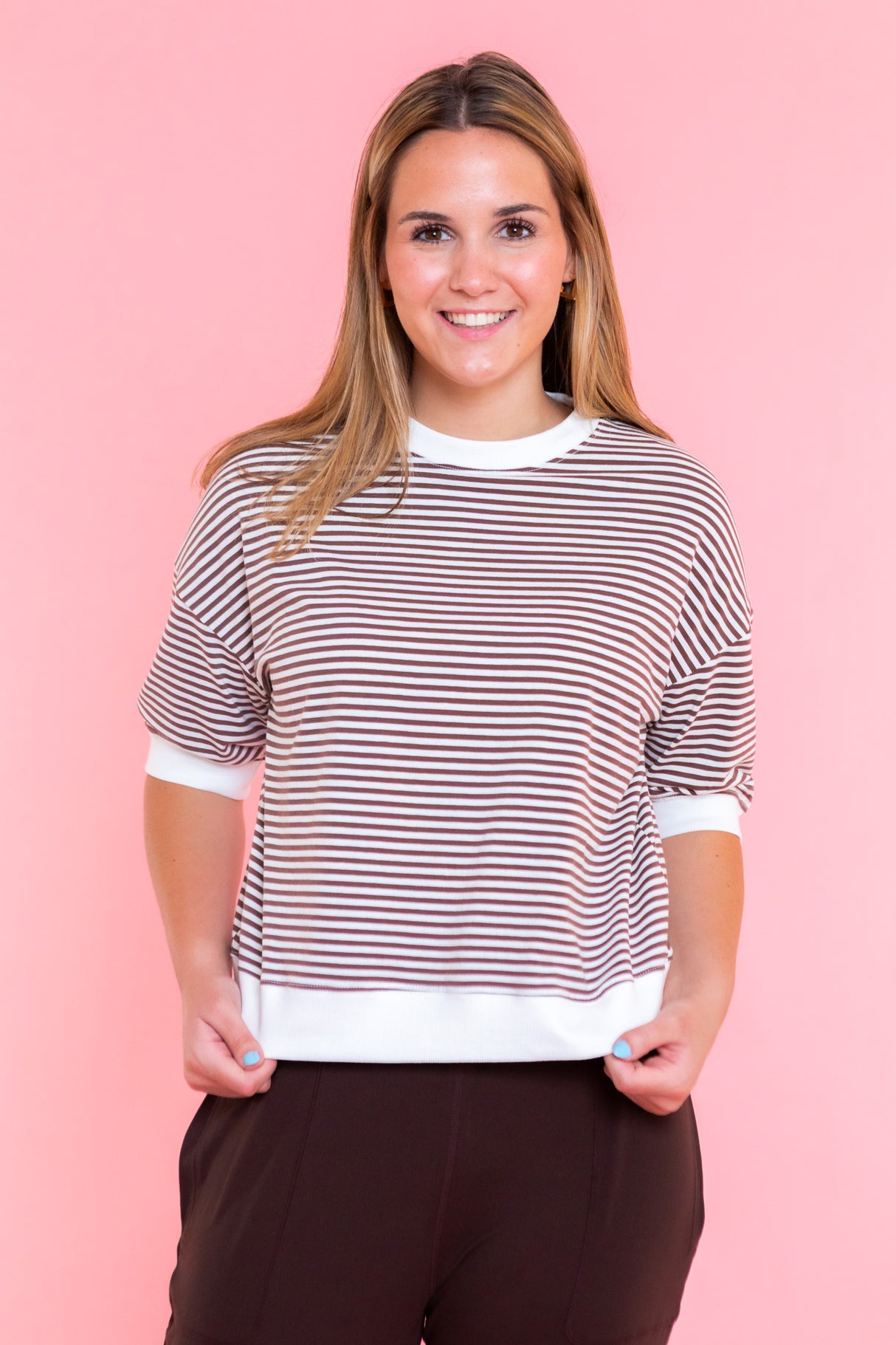 Hallie Stripe Lounge Top