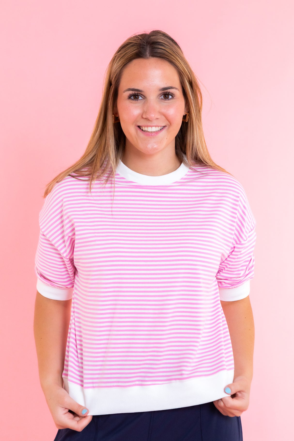Hallie Stripe Lounge Top