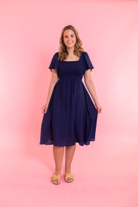 Midnight Grace Midi Dress