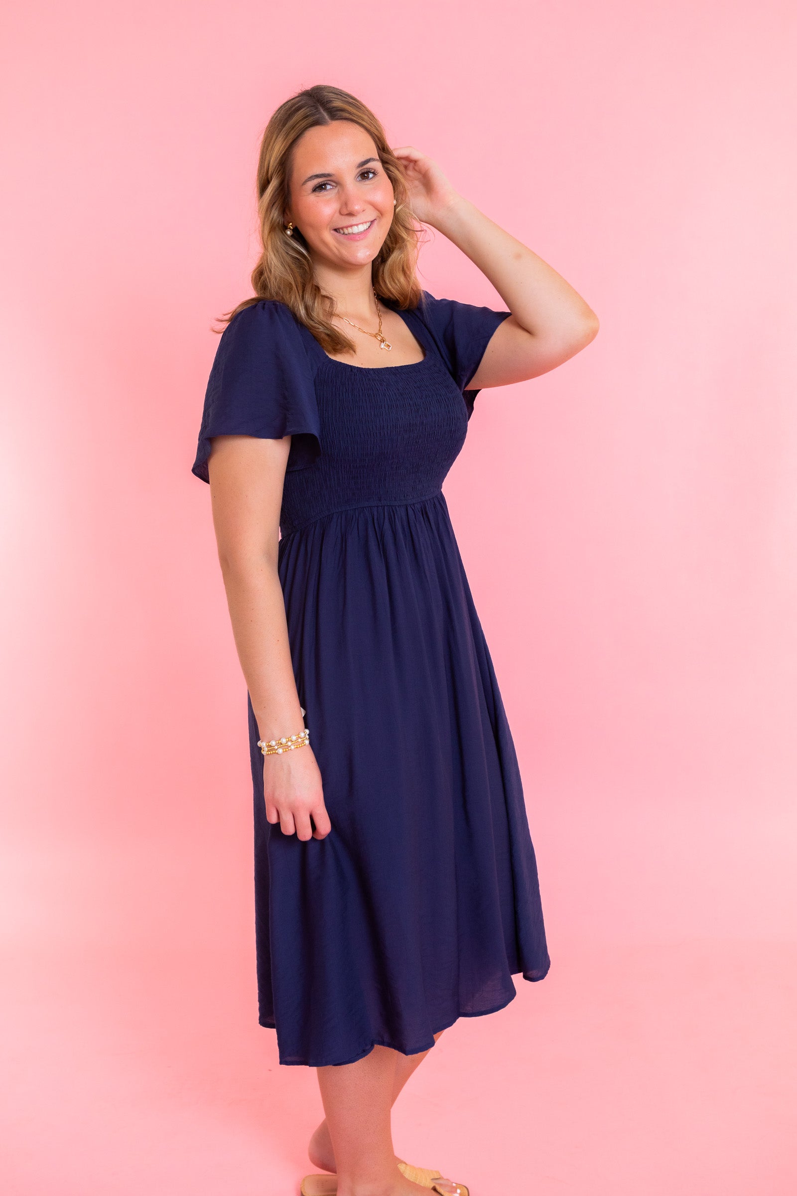 Midnight Grace Midi Dress