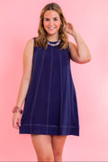 Navy Nora Swing Dress