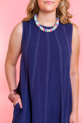 Navy Nora Swing Dress