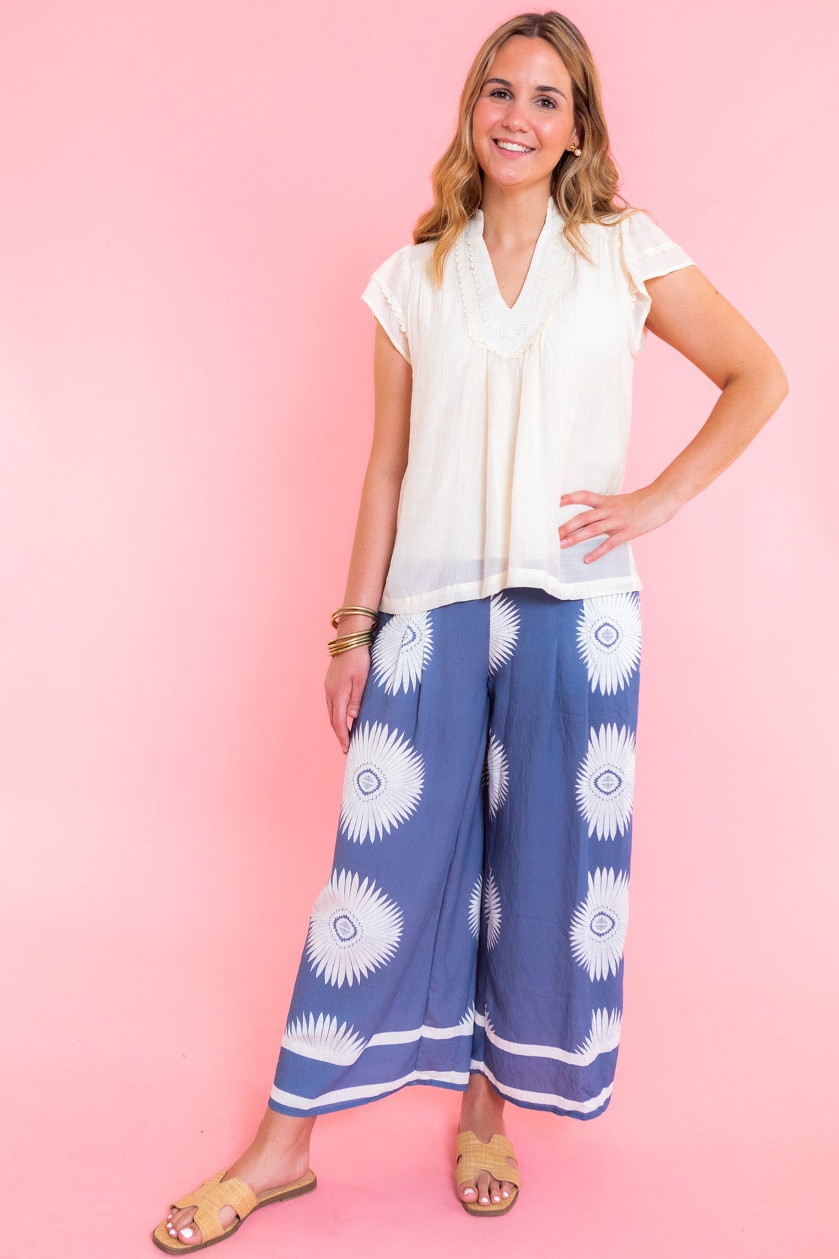 Ellie Blue Skies Palazzo Pants