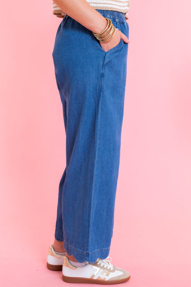 Millie Mae Scallop Denim Pants