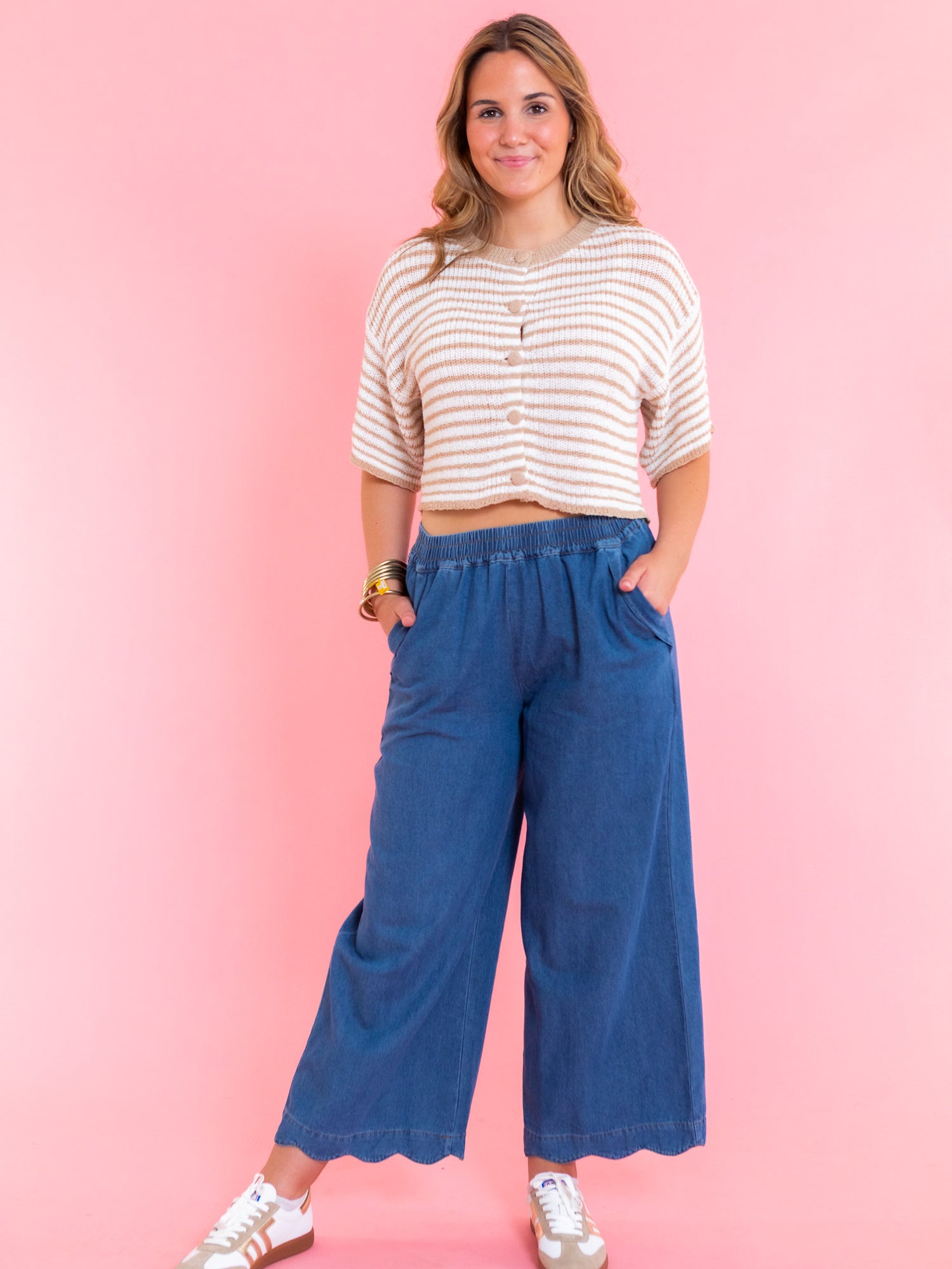 Millie Mae Scallop Denim Pants