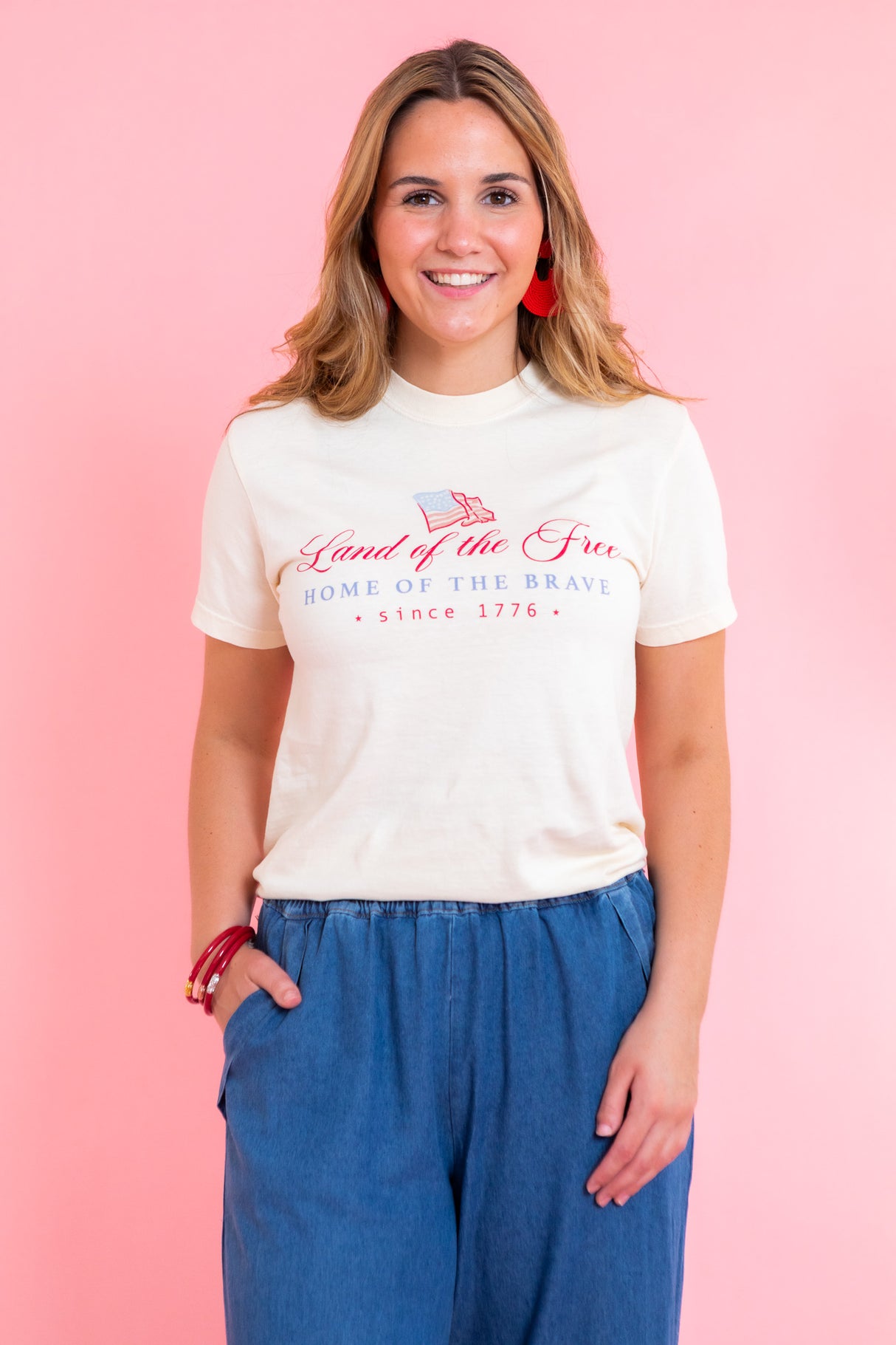 Land of the Free Watercolor Tee