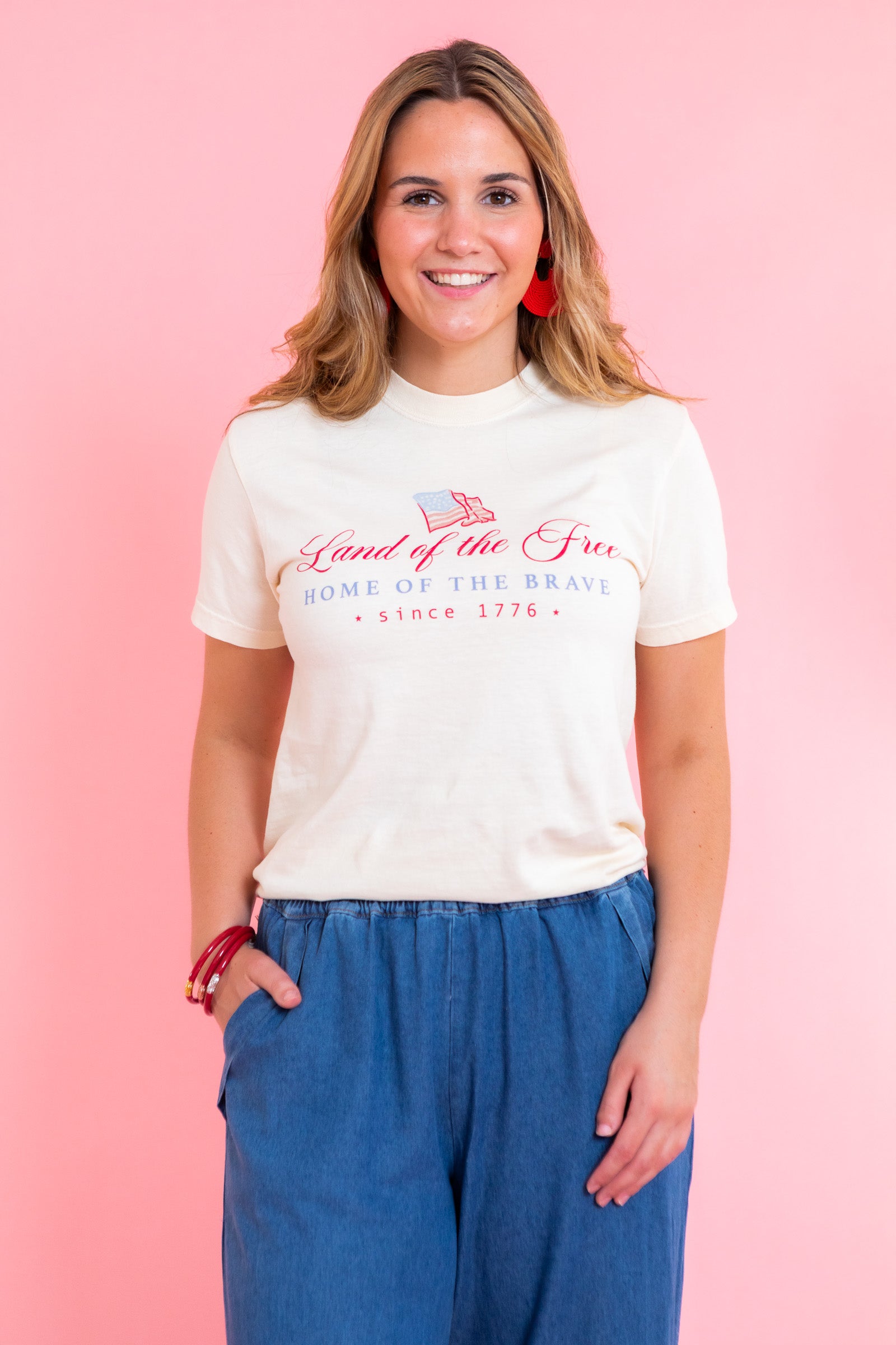 Land of the Free Watercolor Tee