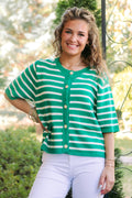 Blythe Striped Knit Cardigan