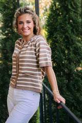 Blythe Striped Knit Cardigan
