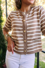 Blythe Striped Knit Cardigan