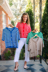 Blythe Striped Knit Cardigan