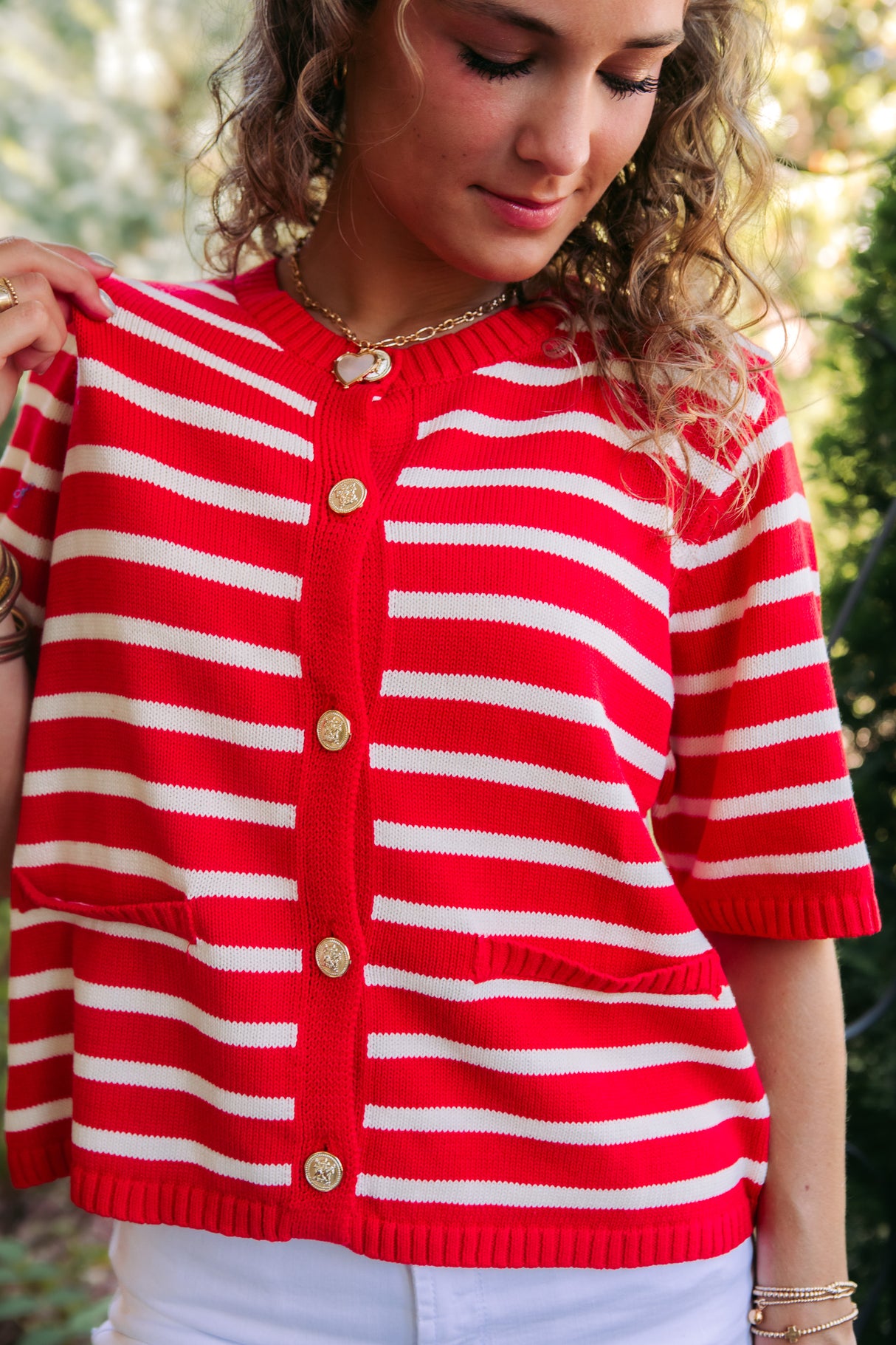 Blythe Striped Knit Cardigan