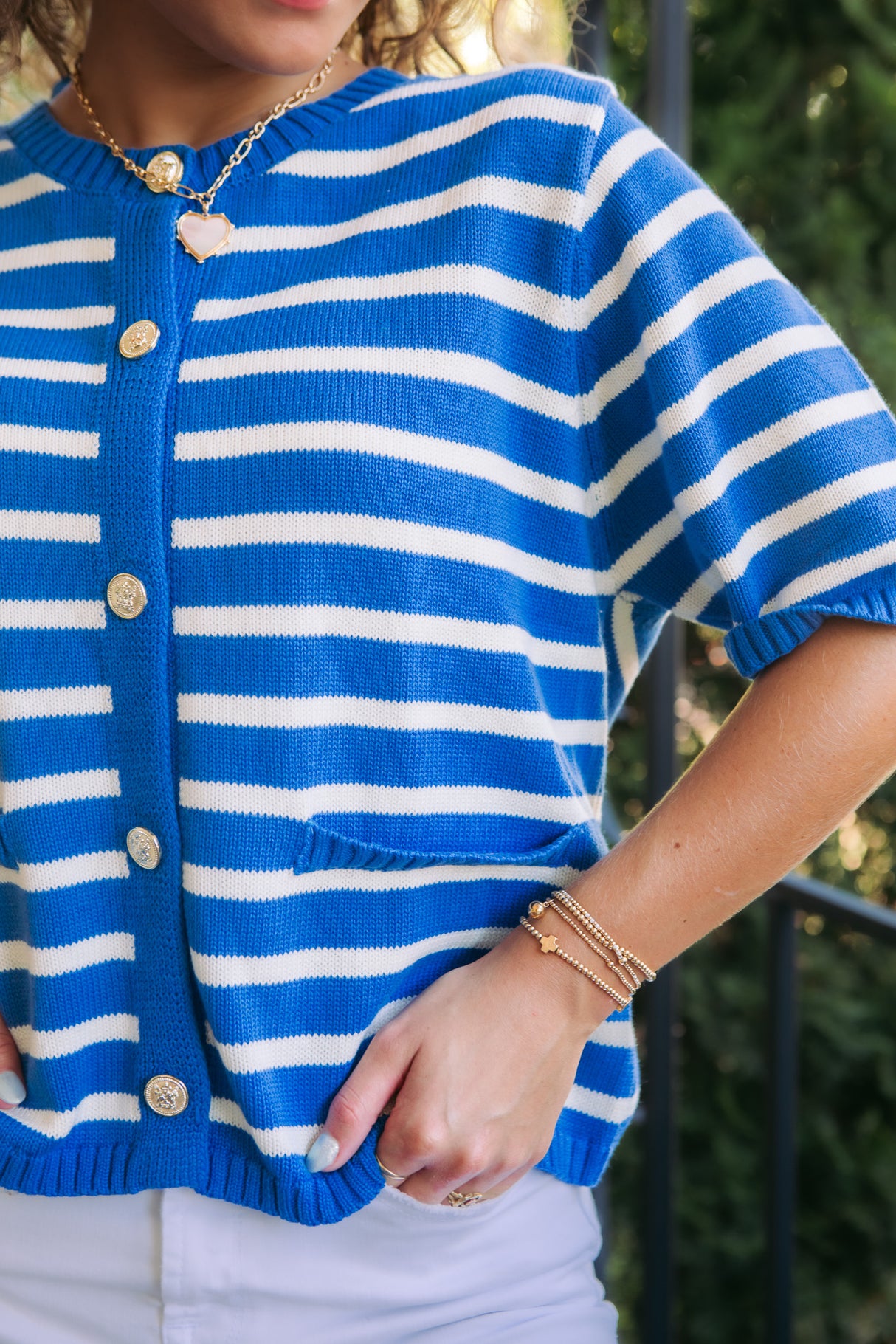 Blythe Striped Knit Cardigan