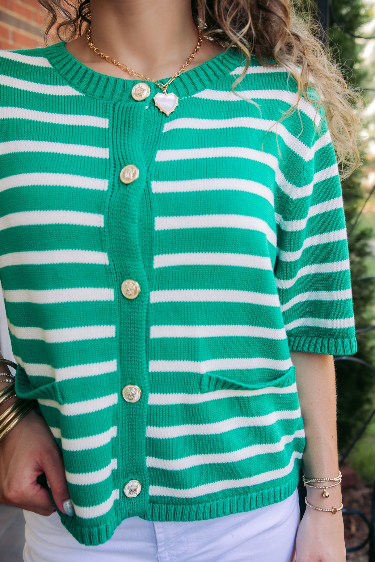 Blythe Striped Knit Cardigan