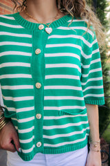 Blythe Striped Knit Cardigan