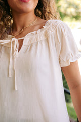 Clara Ruffle Tie Blouse