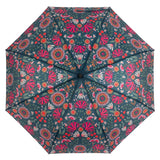 Teal Floral Travel Umbrella