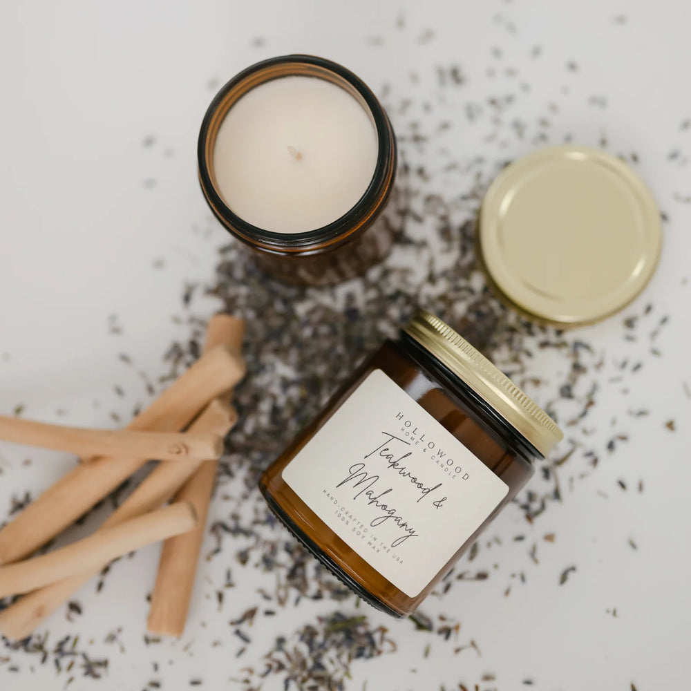 Hollowood | TEAKWOOD MAHOGANY| CANDLES - 8oz