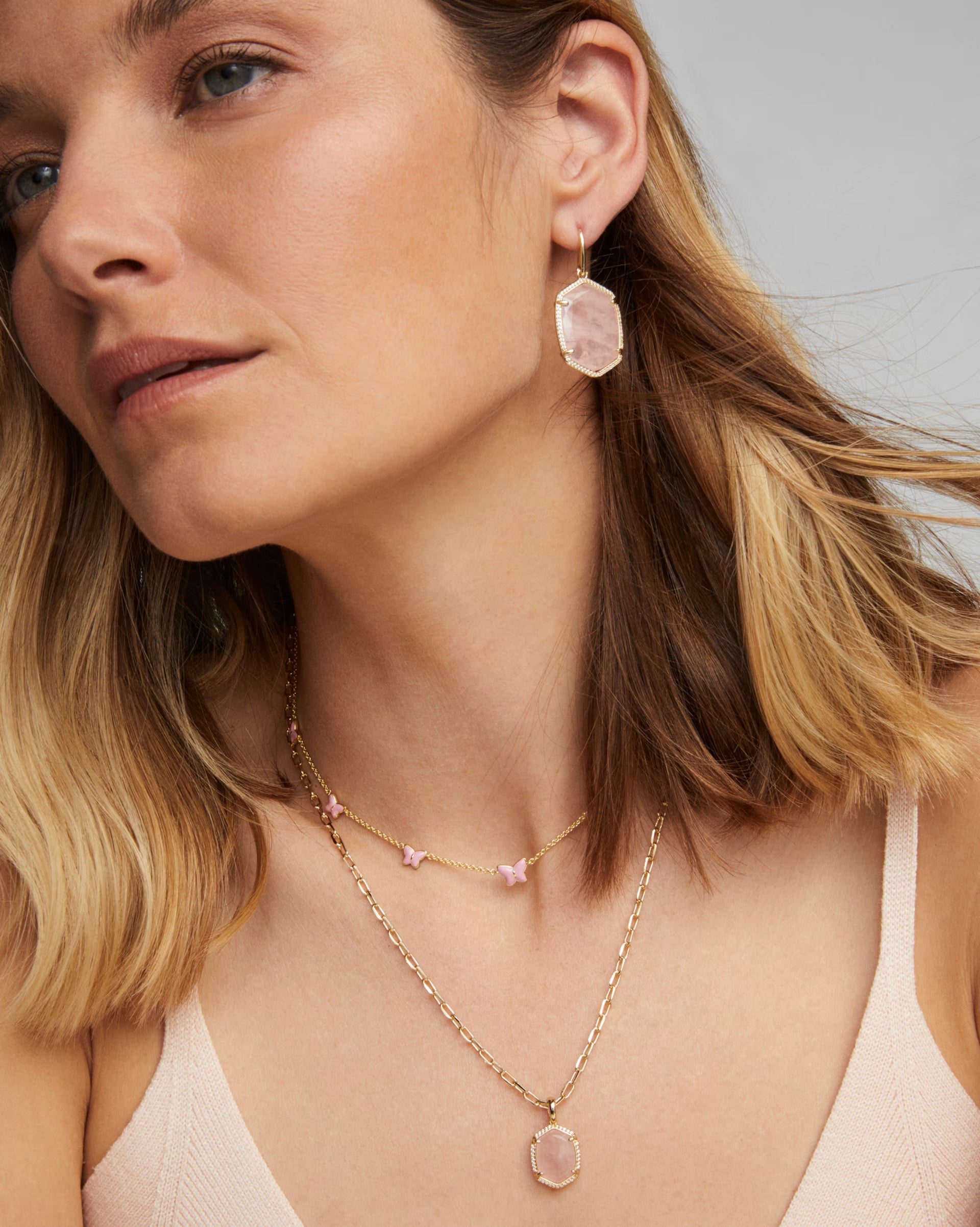 Kendra Scott | Daphne Pave Gold Frame Drop Earrings