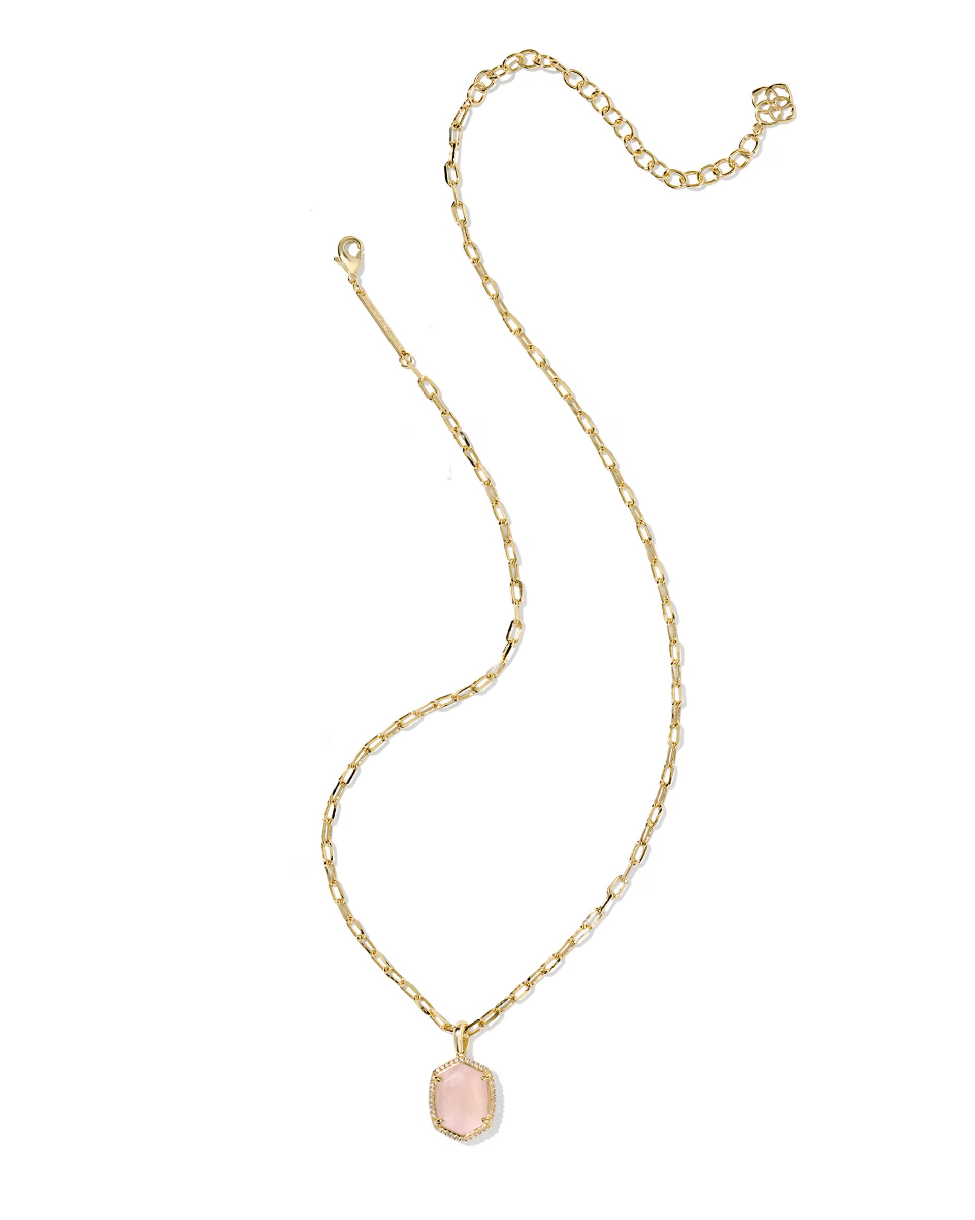 Kendra Scott | Daphne Gold Pave Frame Short Pendant Necklace