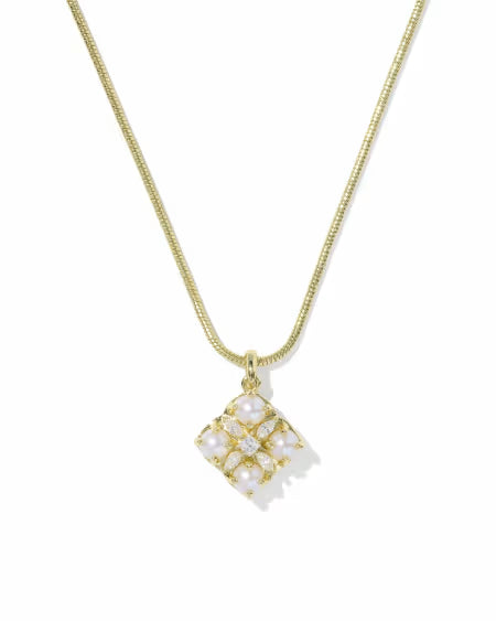 Kendra Scott | Dira Pearl Gold Short Pendant Necklace