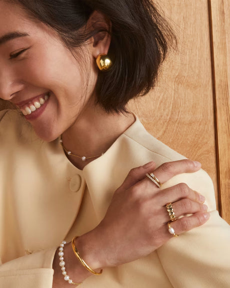 Kendra Scott | Leighton Gold Pearl Band Ring