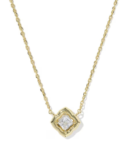Kendra Scott | Mallory Crystal Gold Pendant Necklace