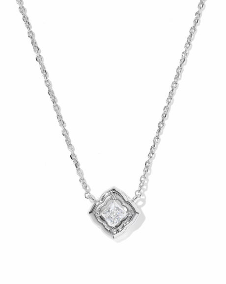 Kendra Scott | Mallory Crystal Silver Short Pendant Necklace