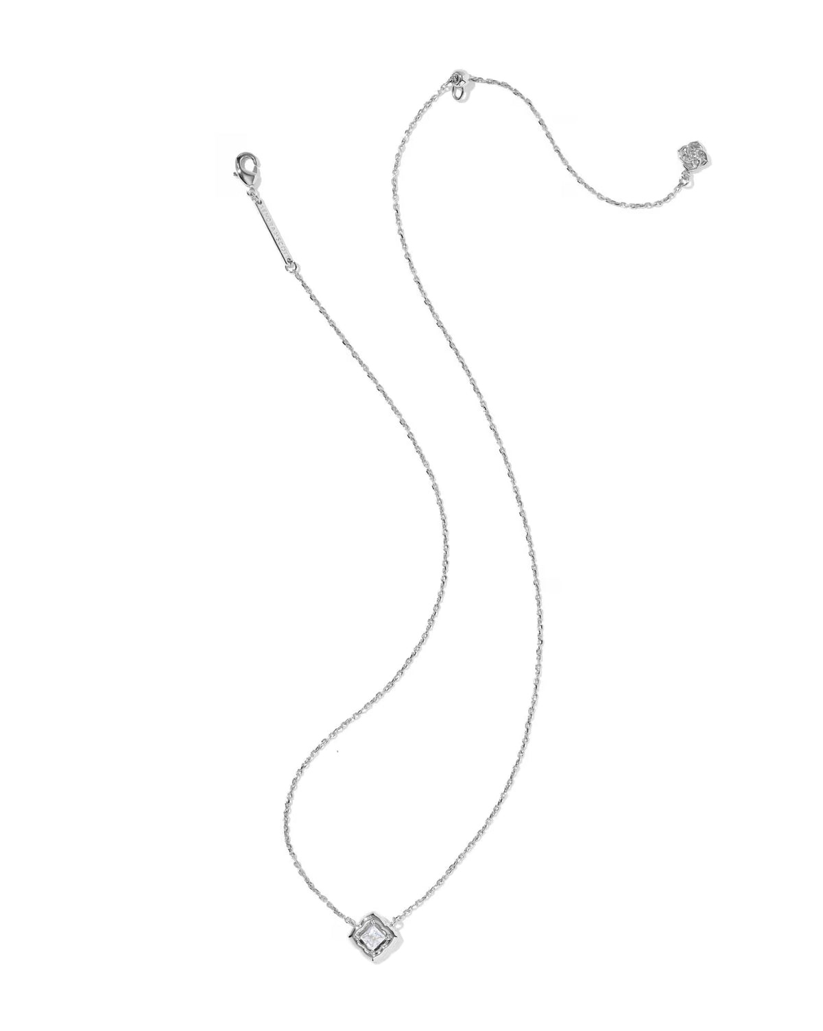 Kendra Scott | Mallory Crystal Silver Short Pendant Necklace