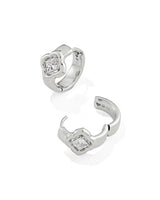 Kendra Scott | Mallory Crystal Silver Huggie Earrings