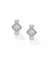 Kendra Scott | Mallory Crystal Silver Huggie Earrings