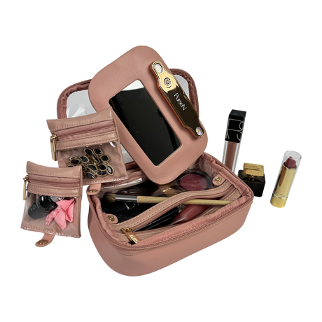 PurseN | LITTMINI - Lighted Mirror Case - Petal Rose