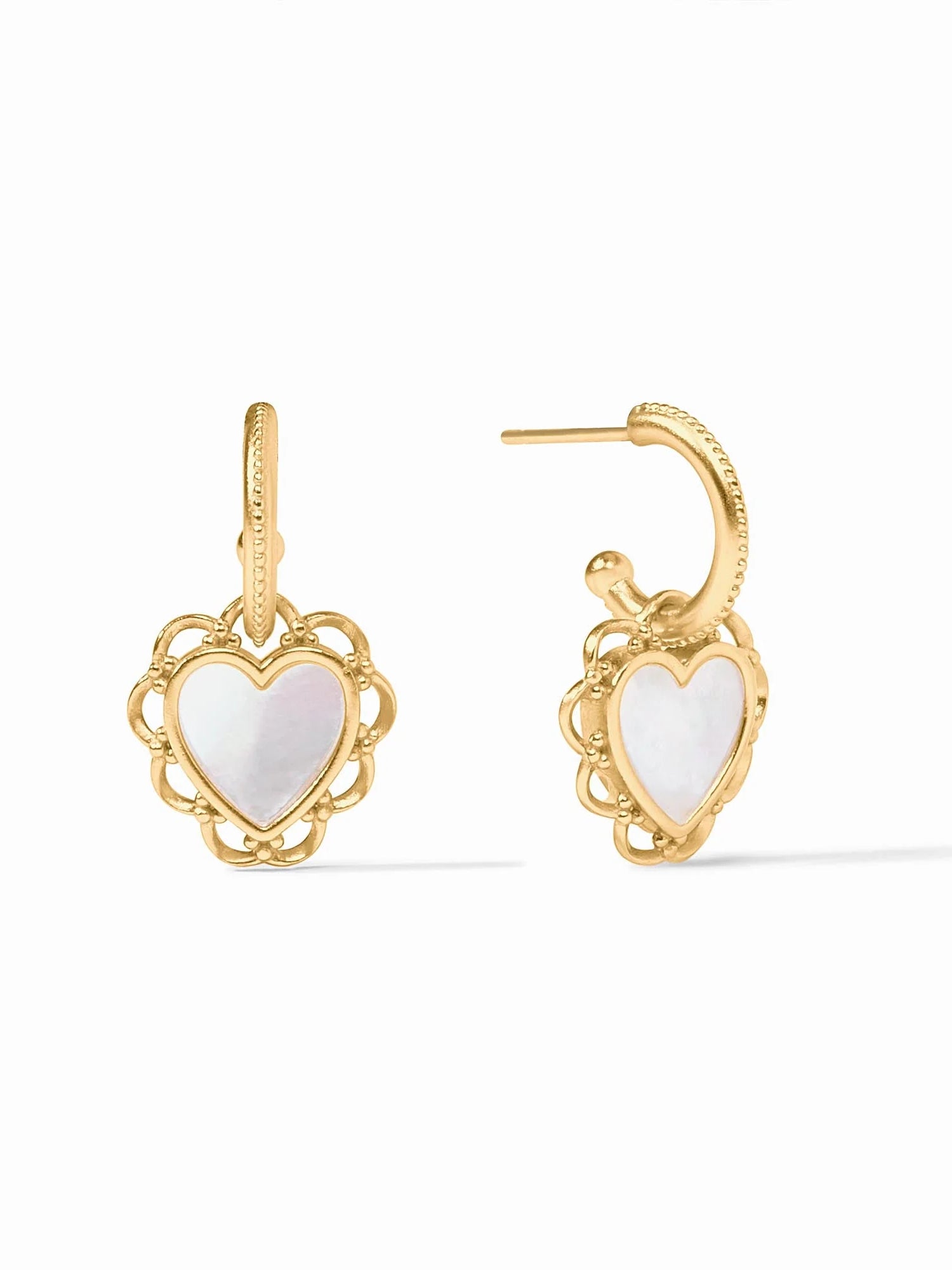 Julie Vos | Lace Heart Hoop & Charm Earring