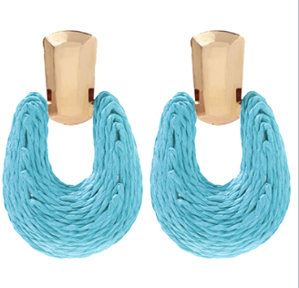 Wrapped Raffia Gradual Earrings