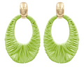 Gradual Oval Raffia Link Earrings