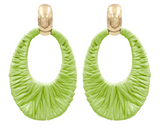 Gradual Oval Raffia Link Earrings