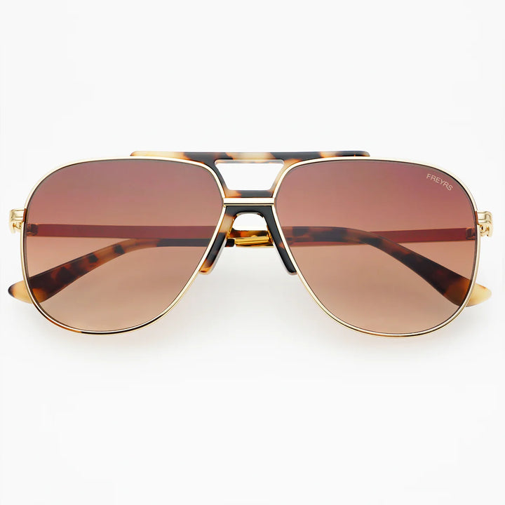 Freyrs | Logan Acelate Aviator Unisex Sunglasses - Tortoise/Brown