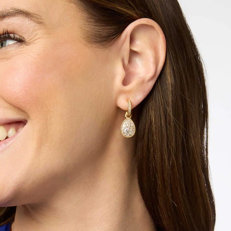 Julie Vos | Luna Teardrop Hoop & Charm Earrings