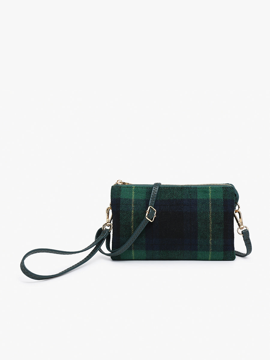 Jen & Co. | Riley Plaid Crossbody/Wristlet - Green