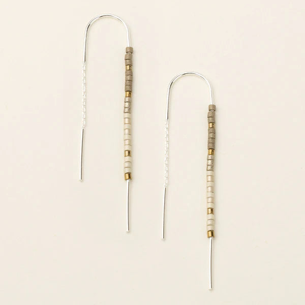 Scout | Chromacolor Miyuki Thread Earring - Pewter Multi/Silver