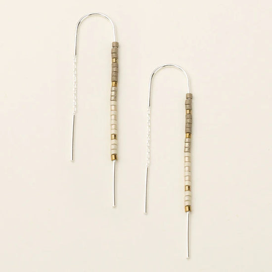 Scout | Chromacolor Miyuki Thread Earring - Pewter Multi/Silver