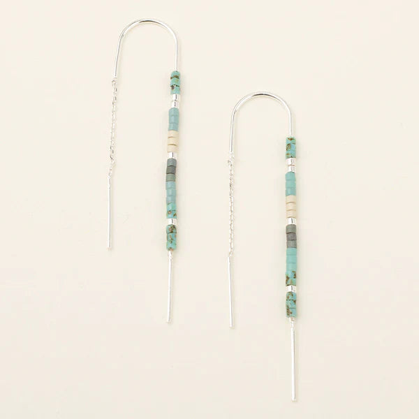 Scout | Chromacolor Miyuki Thread Earring - Turquoise Multi/Silver