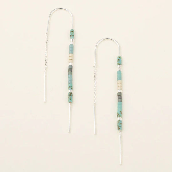 Scout | Chromacolor Miyuki Thread Earring - Turquoise Multi/Silver