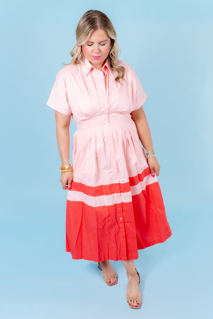 The Pleated Midi Dress